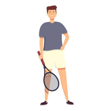 Game tennis boy icon cartoon vector. Player set. Speed characterのイラスト素材