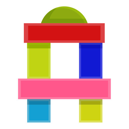 Design object blocks icon cartoon vector. Brick game. Piece play shapeのイラスト素材