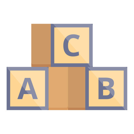 Wooden blocks icon cartoon vector. Castle build dice. Game play piece