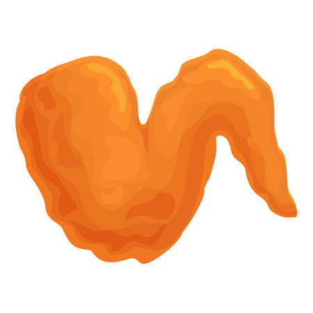 Cuisine food wings icon cartoon vector. Golden piece menu. Protein cuisineのイラスト素材
