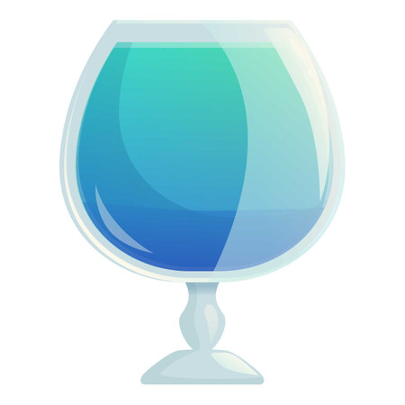 Blue ice cocktail icon cartoon vector. Vodka party. Alcoholic drinkのイラスト素材