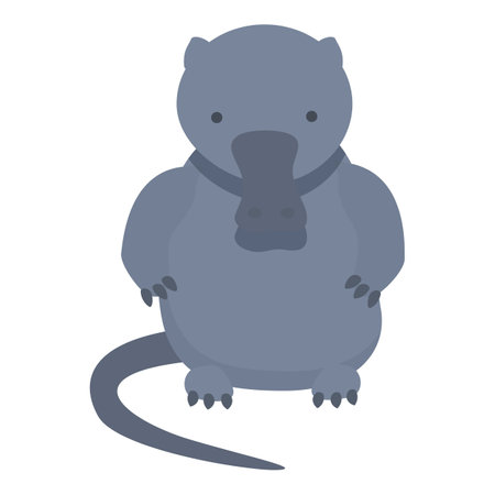 Animal desman icon cartoon vector. Mole nature big. Zoology naturalのイラスト素材