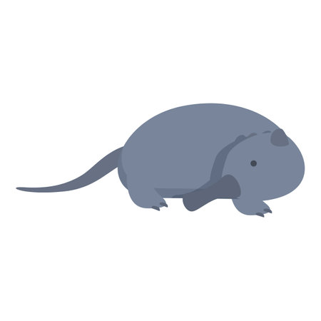 Wildlife desman icon cartoon vector. Nature beast. Animal exotic characterのイラスト素材