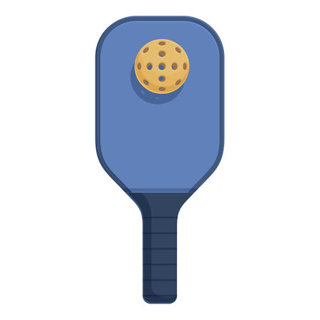 Play paddle sport icon cartoon vector. Pickleball game. Plastic badgeのイラスト素材