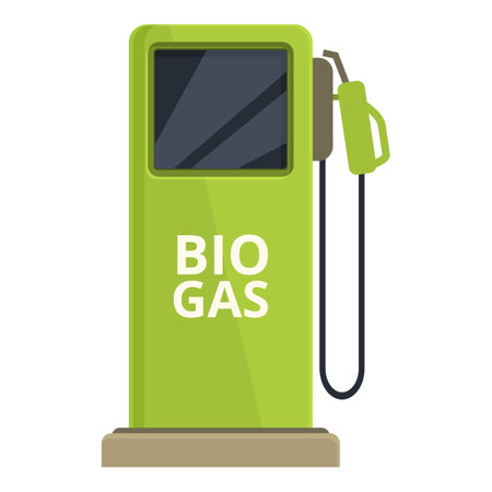 Bio gas station icon cartoon vector. Natural eco energy. Biological naturalのイラスト素材