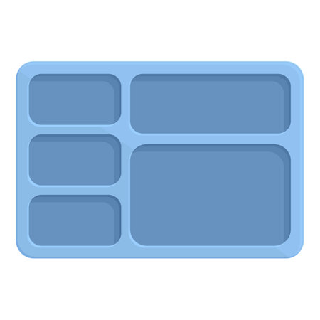 Catering tray icon cartoon vector. Empty plate nutrition. Menu chef productのイラスト素材