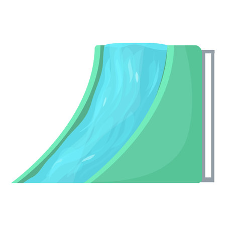 Short kids slide icon cartoon vector. Ocean summer party. Pool ring beachのイラスト素材