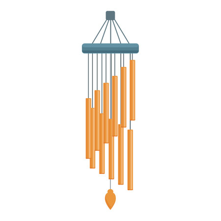Home wind chime icon cartoon vector. Morning glory. Decoration bellのイラスト素材