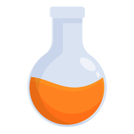 Flask chemical idea icon cartoon vector. Future genius. Power team successのイラスト素材