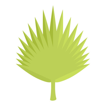Palm green leaf icon cartoon vector. Holy week. Celebration church holidayのイラスト素材