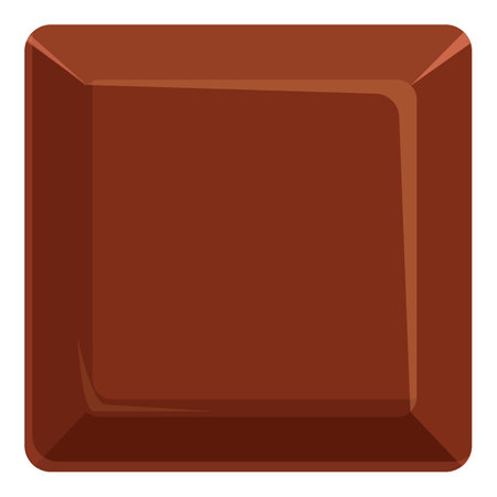 Square chocolate icon cartoon vector. Sweet dessert. Holiday party foodのイラスト素材