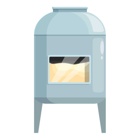 Factory dough mixer icon cartoon vector. Bread production line. Delivery seed productのイラスト素材
