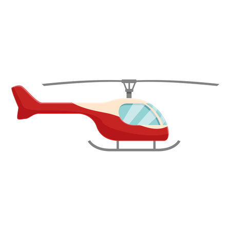 Exploration helicopter icon cartoon vector. Arctic scientist. Region cold travelのイラスト素材