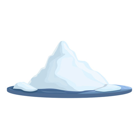 Iceberg mountain icon cartoon vector. Arctic exploration. Travel cold natureのイラスト素材