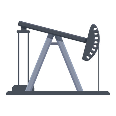 Gas extraction platform icon cartoon vector. Facility depot. Refinery stationのイラスト素材