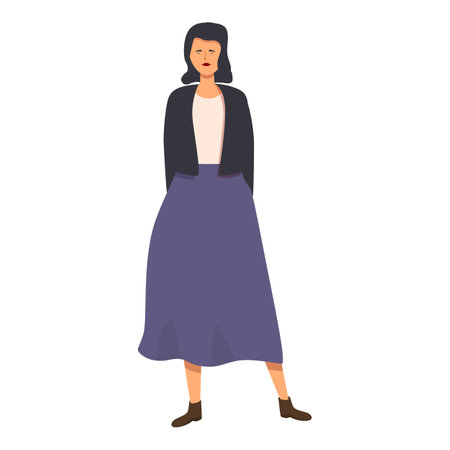 Fashion girl culture icon cartoon vector. Hipster female. Old retro cultureのイラスト素材