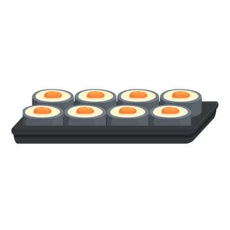 Sushi set box icon cartoon vector. Online deliver. Takeout lunch appのイラスト素材