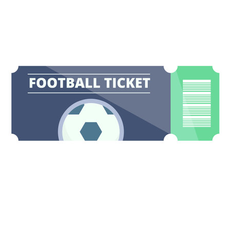 Soccer ticket icon cartoon vector. Match cup card. Final sport prizeのイラスト素材