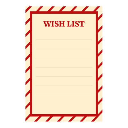 Ribbon red wish list icon cartoon vector. Web design. Xmas check appのイラスト素材