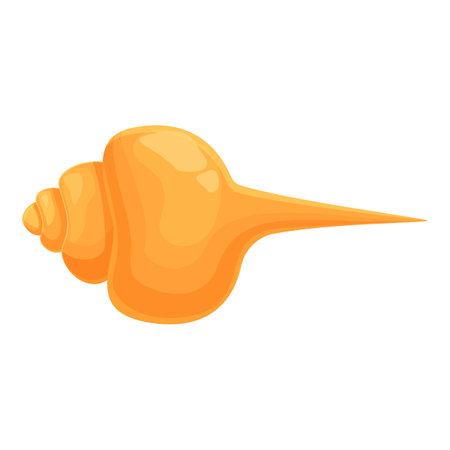 Small golden conch icon cartoon vector. Summer ocean food. Underwater animalのイラスト素材