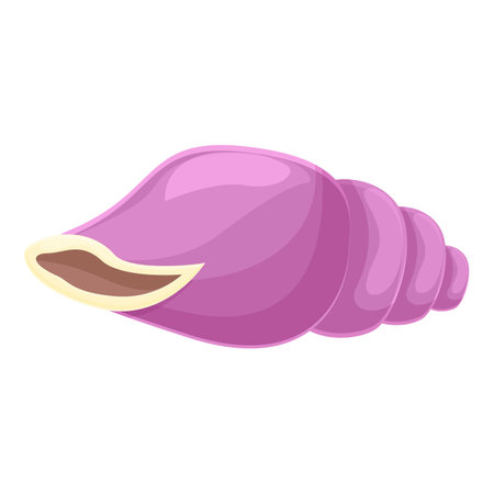 Violet small conch icon cartoon vector. Nature animal. Summer marine foodのイラスト素材