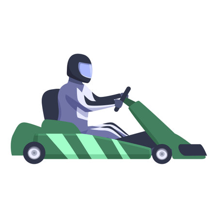 Winner carting racer icon cartoon vector. Auto motor. Carting wheelのイラスト素材