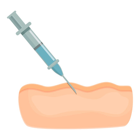 Skincare injection icon cartoon vector procedure. Medical helpのイラスト素材