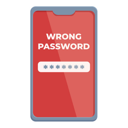 User secure wrong password icon cartoon vector. Network storage. Mistake handのイラスト素材