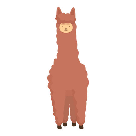 Adorable and playful cartoon llama illustration, perfect for childrens naturethemed designs and educational materialsのイラスト素材