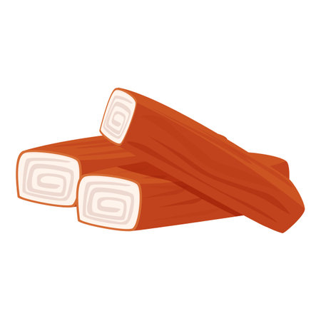 Cute cartoon illustration of firewood logs with flames, perfect for winter, camping, and fireplacethemed designs on a white backgroundのイラスト素材