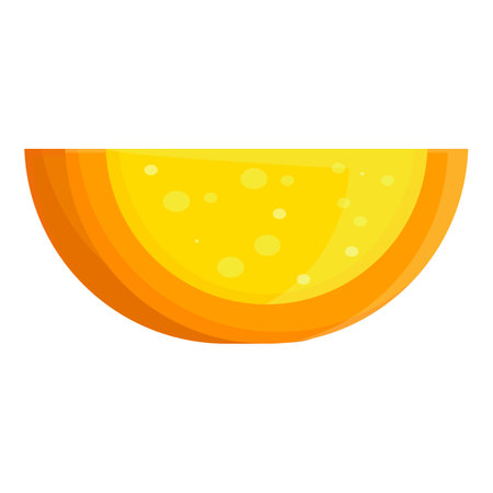 Vibrant and fresh orange slice illustration in vector graphic design for healthy and nutritious diet and nutrition. Perfect for summer refreshment and delicious snack optionsのイラスト素材