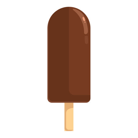 Vector graphic of a delicious chocolatecovered ice cream bar on a white backgroundのイラスト素材