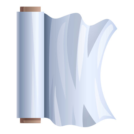 Vector illustration of a blank ancient scroll of paper with curling edgesのイラスト素材