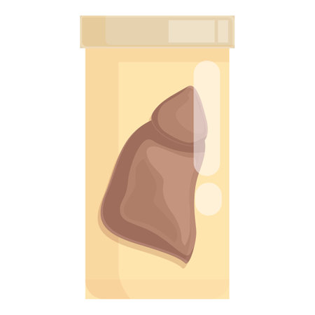 Jar with a brown object insideのイラスト素材