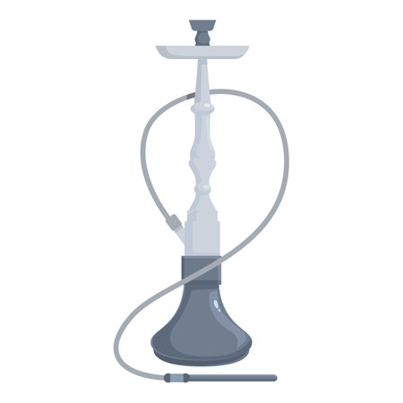 Clean and simple vector image of a hookah with a sleek, contemporary designのイラスト素材