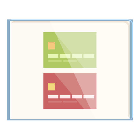 Abstract minimalistic illustration of credit cards with flat design style, suitable for financerelated contentのイラスト素材