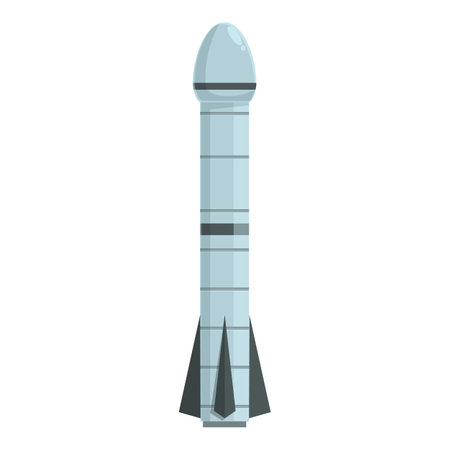 Vector illustration of a stylized space rocket, perfect for educational and creative projectsのイラスト素材
