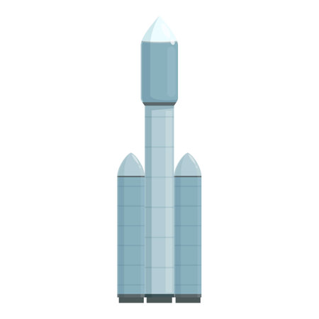 Digital illustration of a stylized space rocket, perfect for science and education themesのイラスト素材