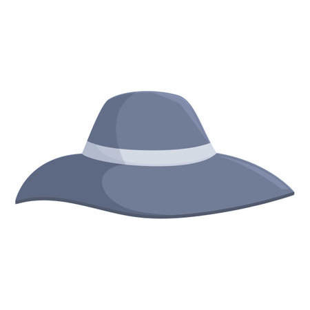 Stylish and simplistic vector illustration of a floppy widebrimmed hat, perfect for fashion design themesのイラスト素材