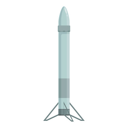 Vector illustration of a stylized cartoon space rocket isolated on a white backgroundのイラスト素材