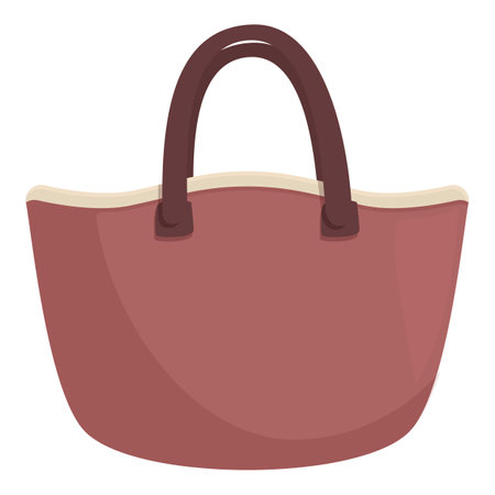 Stylish and modern maroon handbag illustration for fashionable womens lifestyle and everyday carrying needs. The detailed graphic artwork is ideal for use in digital catalogs and merchandiseのイラスト素材