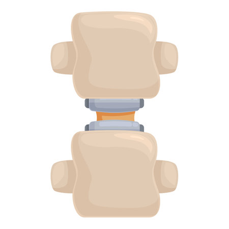 Vector illustration of a topdown view of a modern beige office chair, perfect for layout plansのイラスト素材
