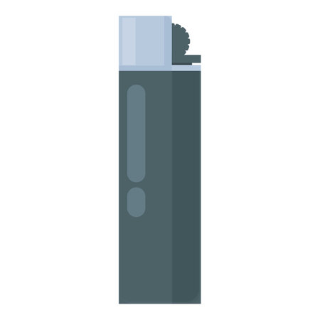 Detailed vector illustration of modern electric rechargeable flameless lighter with sleek design on a white background, perfect for smoking accessory conceptsのイラスト素材