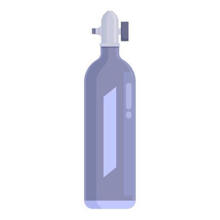 Soda siphon vector illustration in modern flat design with blue color, isolated on white background. Perfect for kitchen appliance, beverage, cocktail accessory, and bar equipment mockupのイラスト素材