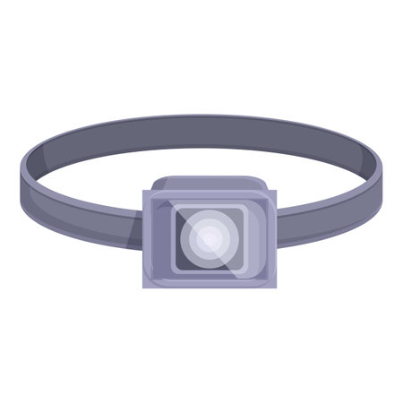 Graphic illustration of a contemporary belt with a square buckle, ideal for fashion designのイラスト素材