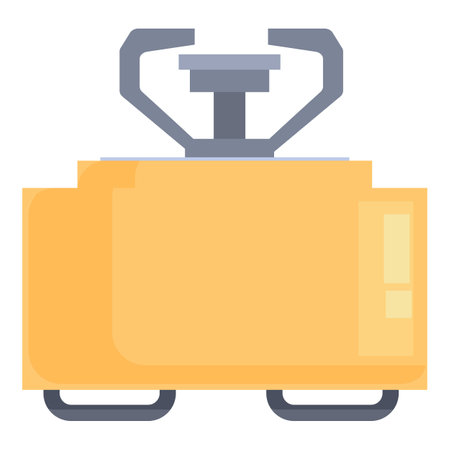 Camping stove with a gas burner for cooking during hiking and expeditionsのイラスト素材