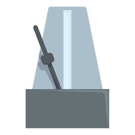 Mechanical metronome ticking and setting tempo for music student or composerのイラスト素材