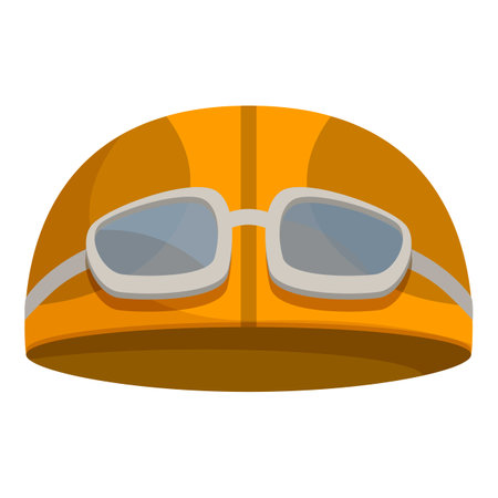 Classic aviator helmet with goggles guaranteeing safety during skydiving experienceのイラスト素材