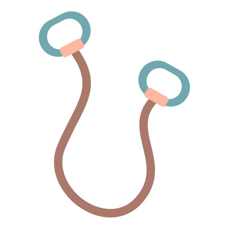 Rubber resistance band lying on a white background, a perfect tool for improving your fitnessのイラスト素材