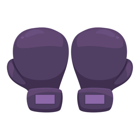Pair of purple boxing gloves is waiting for the training to beginのイラスト素材